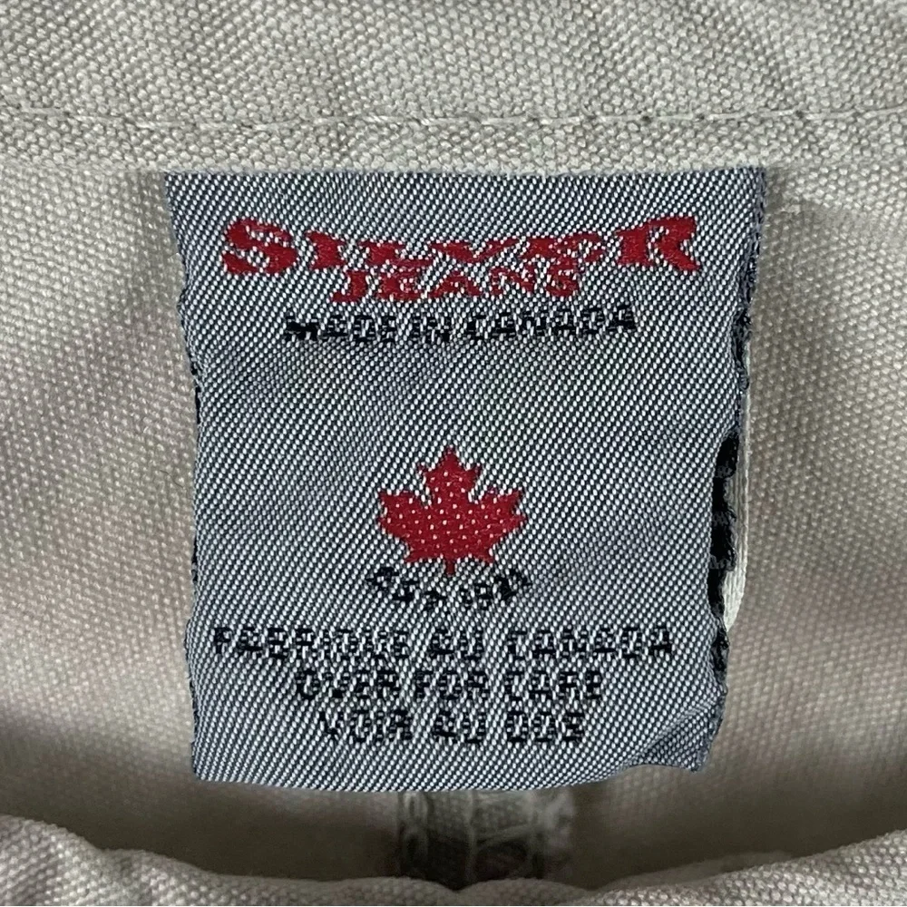 Vintage Silver Jeans Canada Size 30 Wide Leg Canvas Cargo Pants Y3K Baggy Loose